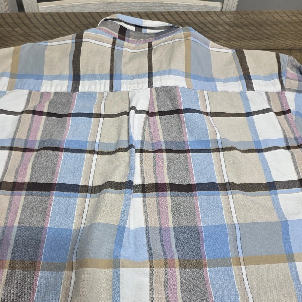 Wrangler 20X Button Up Shirt Mens XL Blue Plaid Western Long Sleeves - Picture 7 of 11
